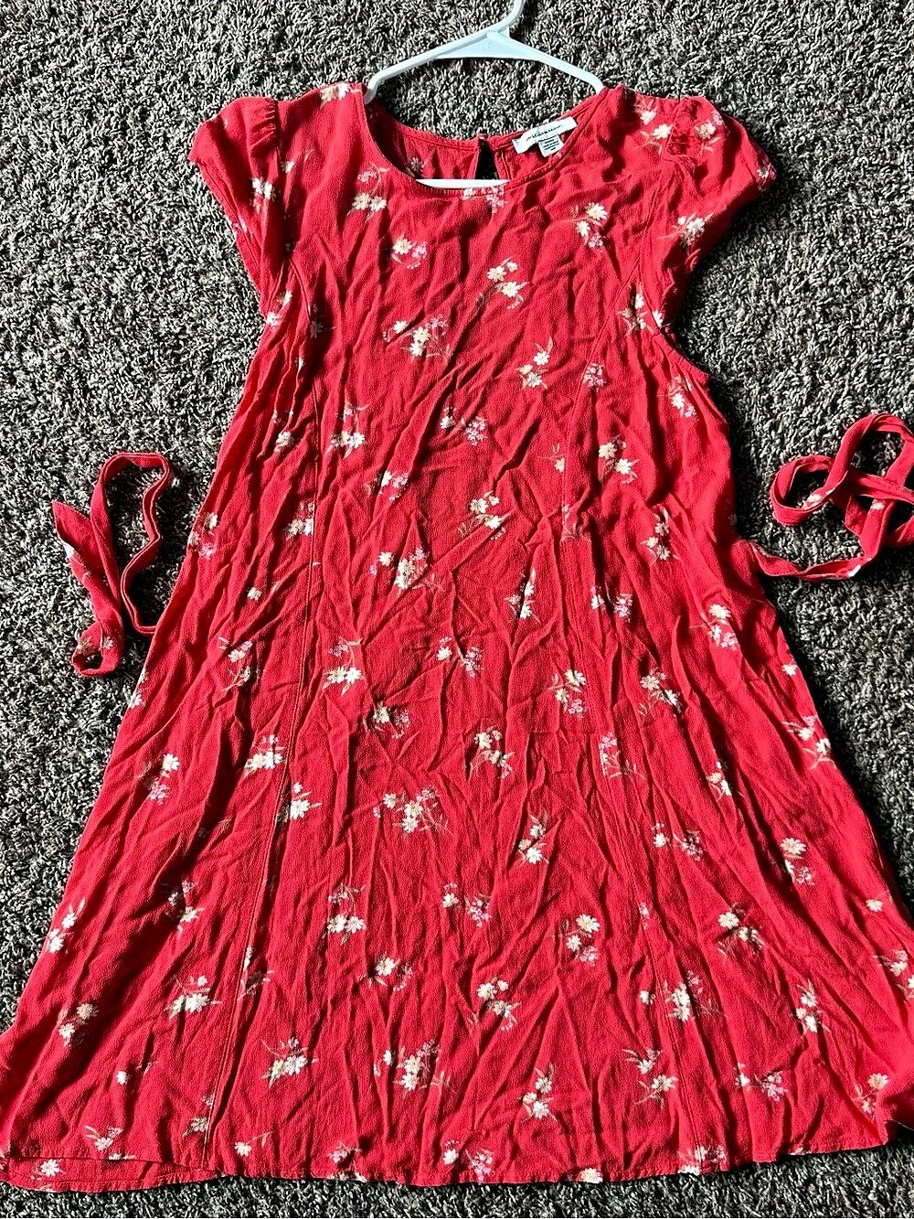 Urban Outfitters Floral Mini Dress in Red